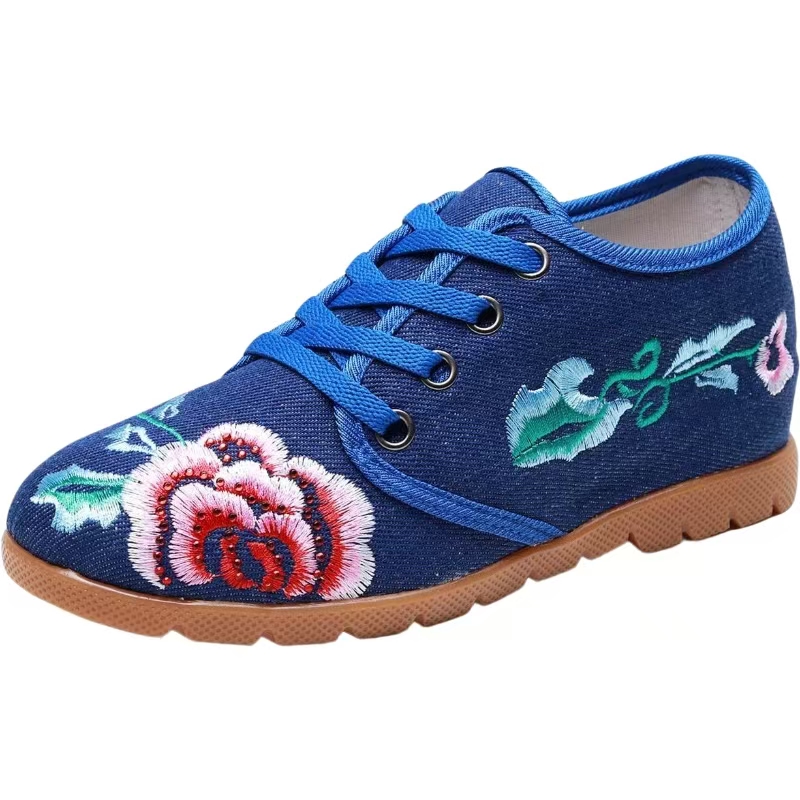 Ethnic Style - Scarpe da donna in stoffa ricamata