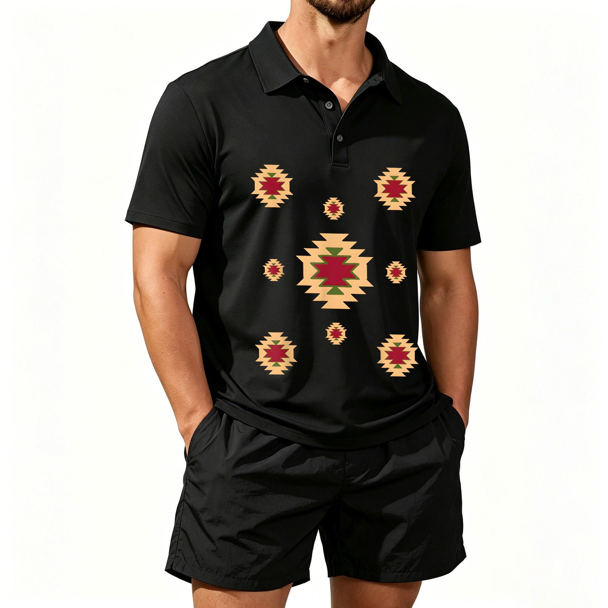 Ethnic Style - Set di Polo a Maniche Corte