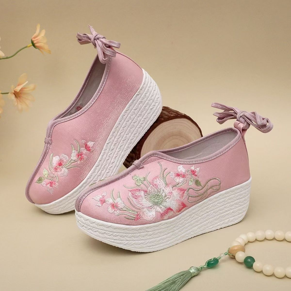 Ethnic Style - Scarpe Etniche da Donna con Zeppa